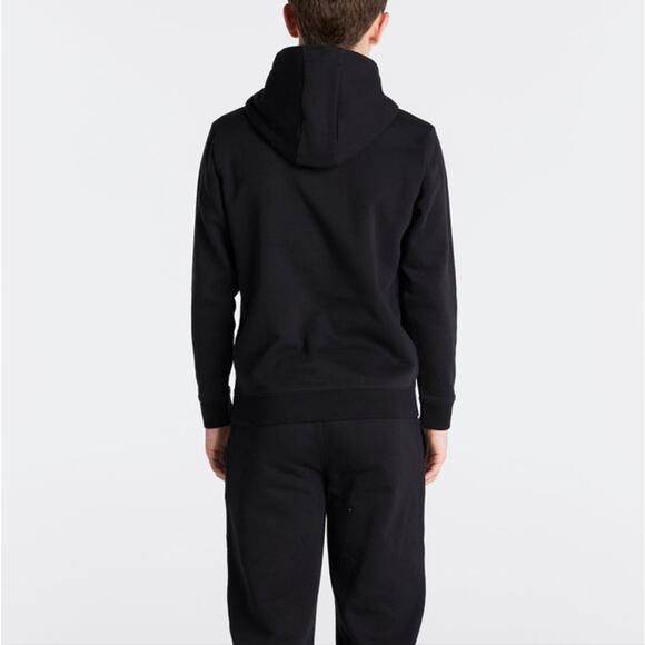SikSilk youth overhead hoodie in black Size 15 - Picture 2 of 14